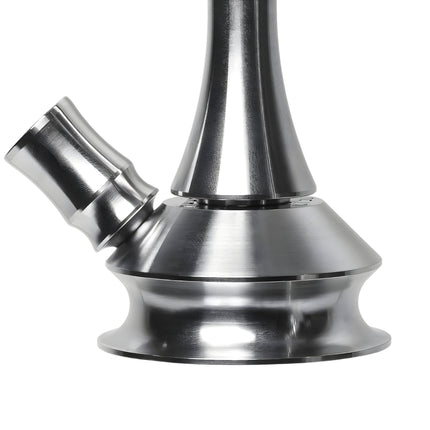 Close-up of Ferro One Classic Hookah stainless steel hose port with grommet-less connection
