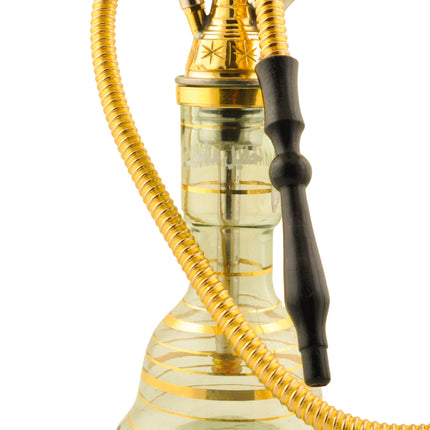 Detailed view of the hose attachment to the shisha