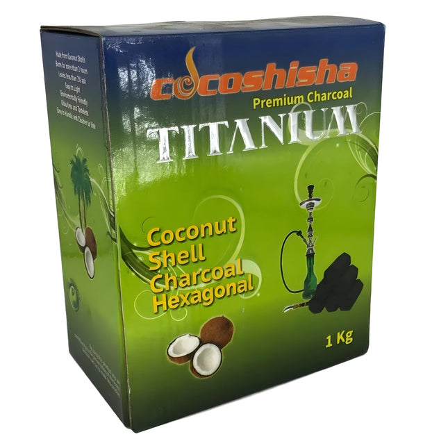 CocoShisha Titanium Shisha Charcoal Hexagon