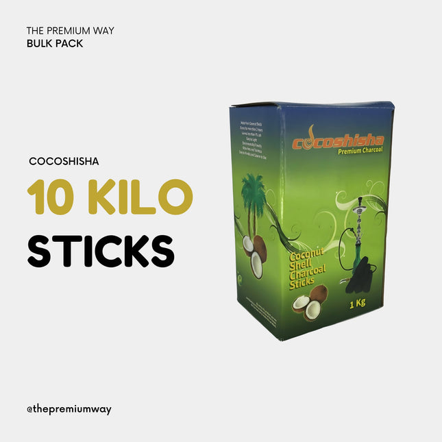 CocoShisha Charcoal Sticks Bulk Pack 10kg