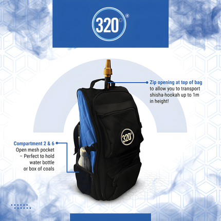 320° Hookah Travel Bag – Shisha Storage Backpack Bag | The Premium Way