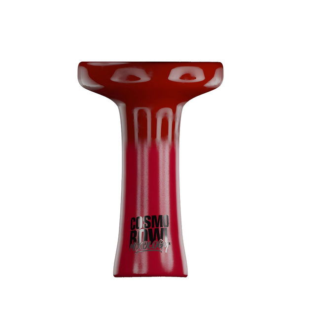Detailed shot of the Cosmo Mixology Phunnel Bowl in vibrant red focusing on the bowl's texture and finish