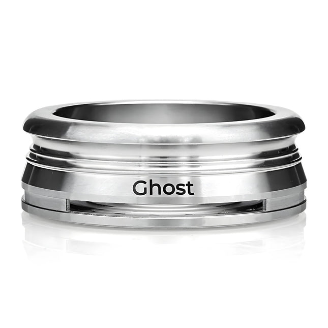 Top view of Ghost HMD in stainless steel for shisha heat management