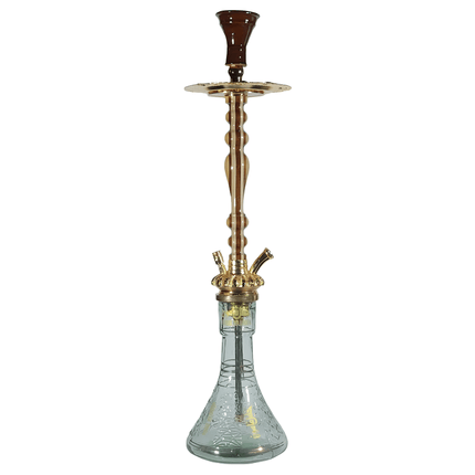 Khalil Mamoon Ira Wood Gold Hookah 4135 Shisha | The Premium Way