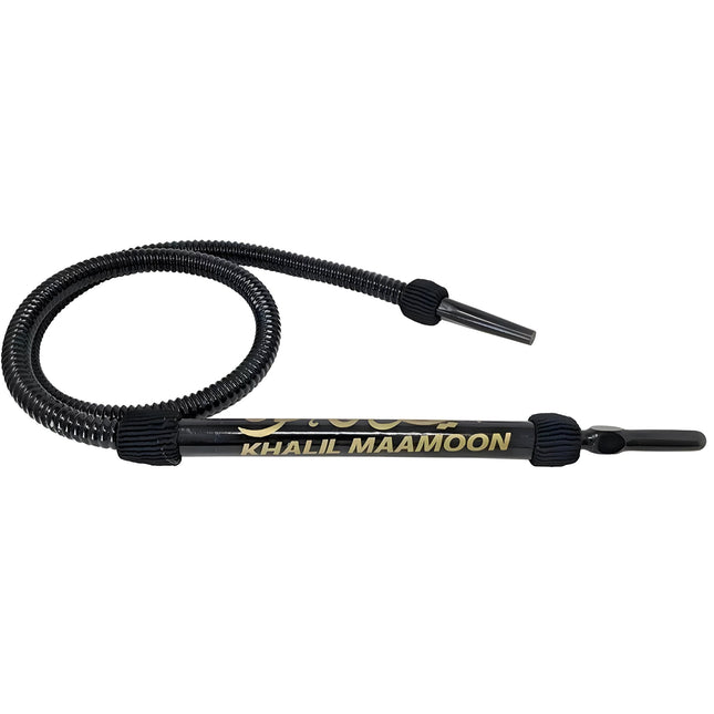 Khalil Mamoon Black Hookah Hose with Washable Feature and Acrylic Mouthpiece