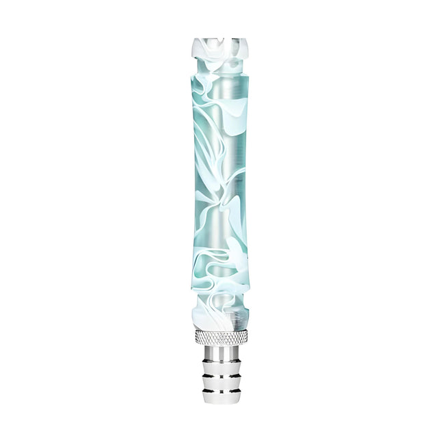 Moze Stainless Steel Mouthpiece with Wavy Mint Epoxy Resin - Detailed View