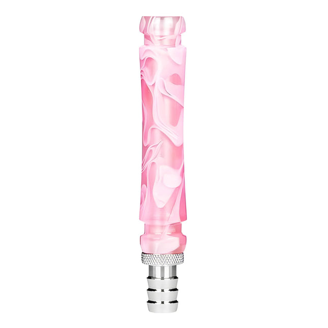 Detailed View of Moze Wavy Pink Hookah Mouthpiece - Vibrant and Robust by The Premium Way