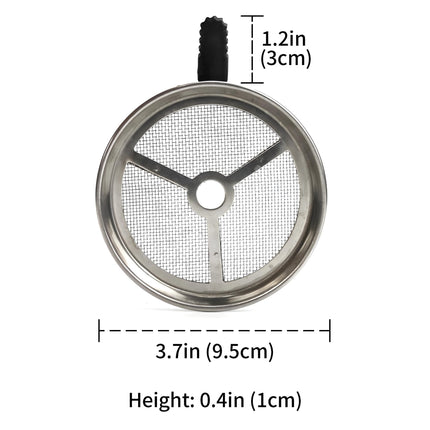 Shisha Mesh Screen with Measurements - Hookah Heat Management