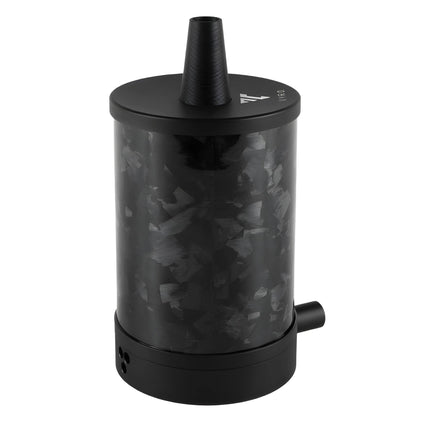 VYRO One V2 Forged Black shisha with components in detailed view