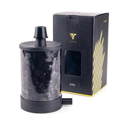 VYRO One V2 Forged Black shisha with box packaging