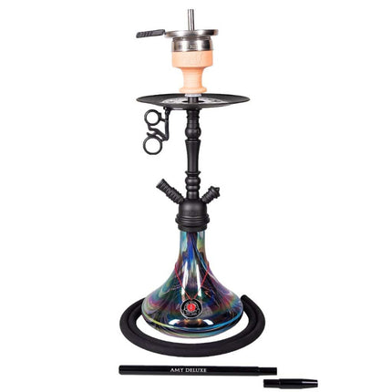 Amy Deluxe - Amy Deluxe - Middle Globe R Rainbow Black Edition Hookah 056R - The Premium Way